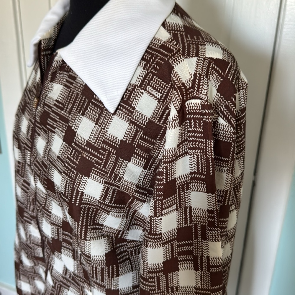 1960s Patchwork, Checkered Pattern Brand, Lightwe… - image 2